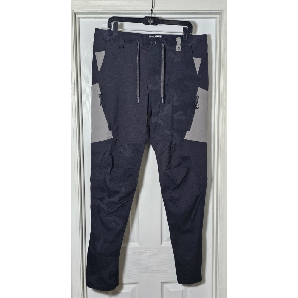 686 Anything Collection Cargo Pants Mens 36x34 Stretch Hiking Black With Camo